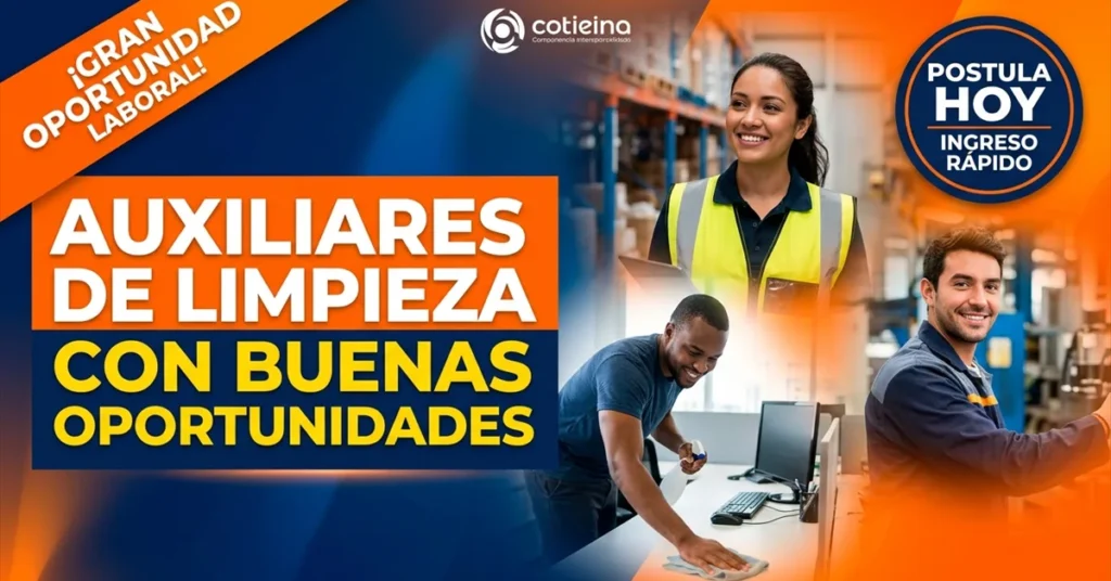 Auxiliares de limpieza con buenas oportunidades
