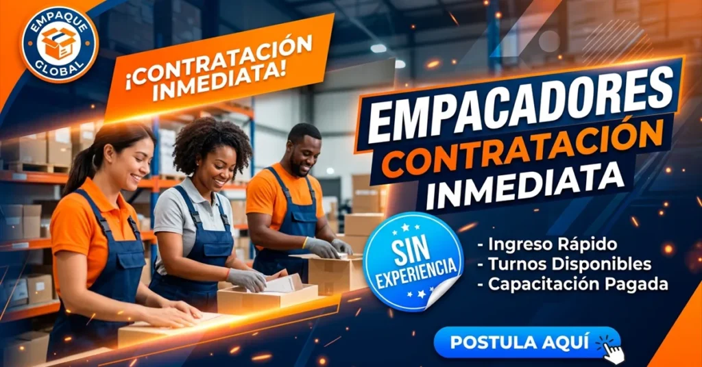 Empacadores con contratación inmediata